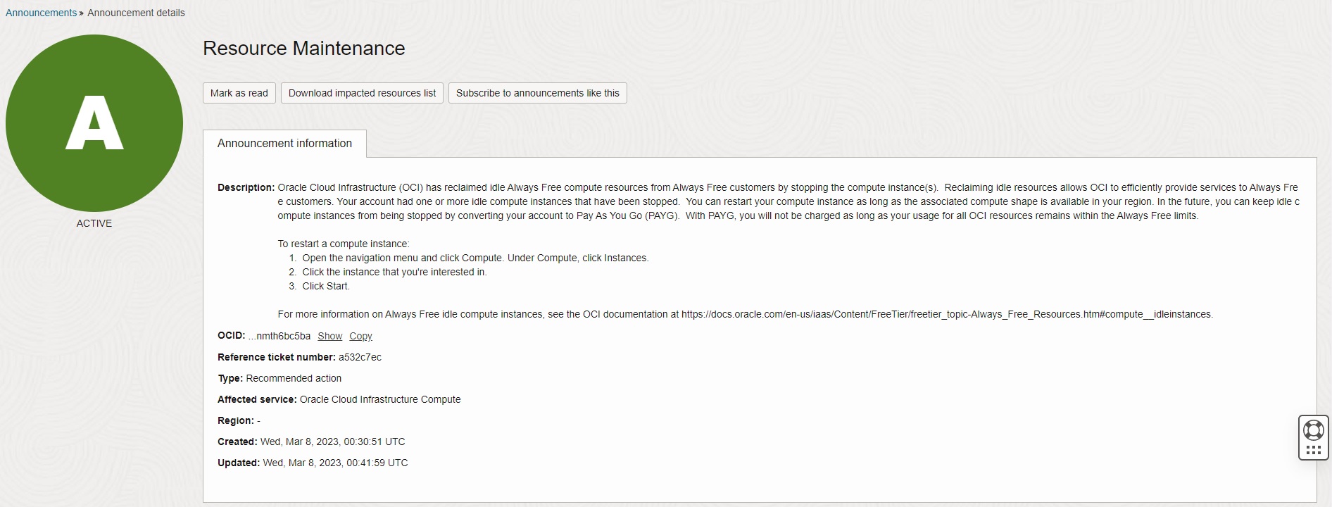 [GitHub Blog 개발기] Oracle Cloud Infra 무료 인스턴스 정지 | 웅's 블로그